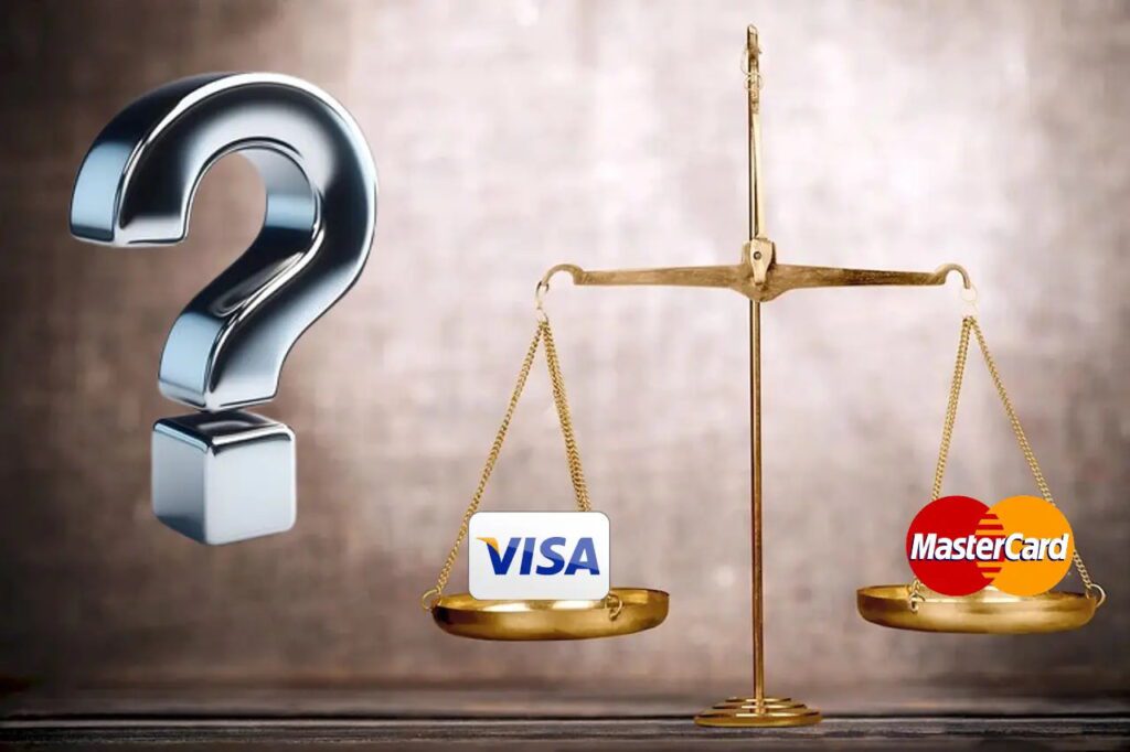 На терезах вибору картки Visa та Mastercard