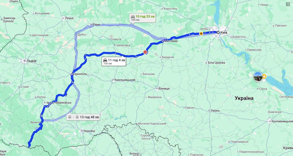 Способи дістатися до центру Європи