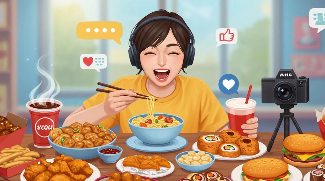 Ілюстрація що таке мукбанг