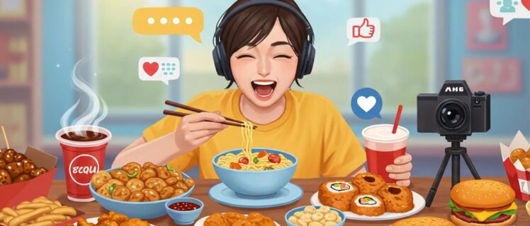 Ілюстрація що таке мукбанг