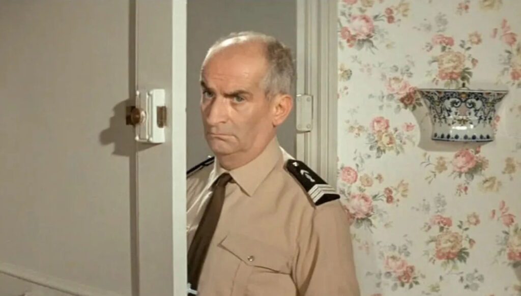 Кадр з фільму “Жандарм із Сен-Тропе”. Актор: Луї де Фюнес