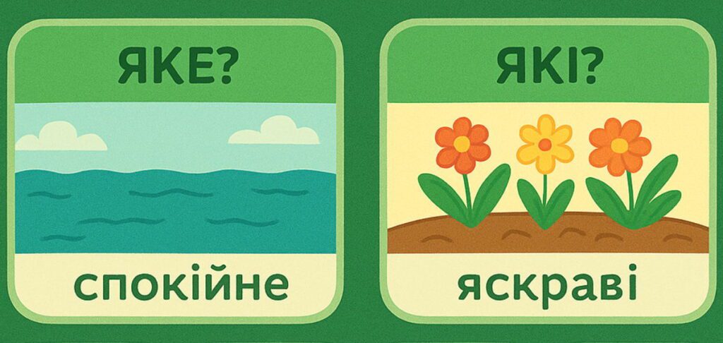 Приклади прикметників яке які