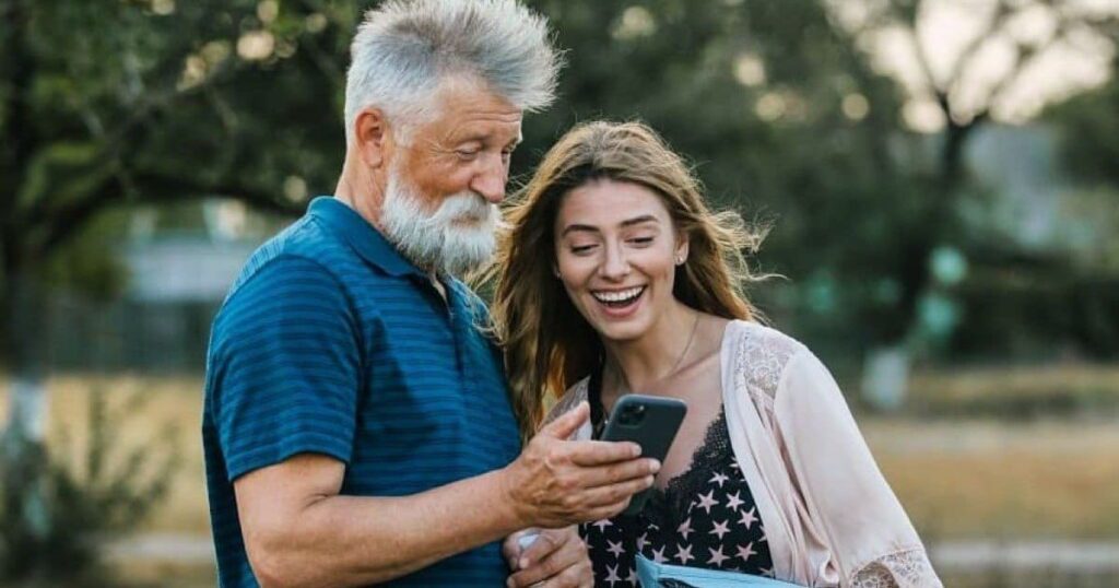 Кадр з серіалу "Папік"