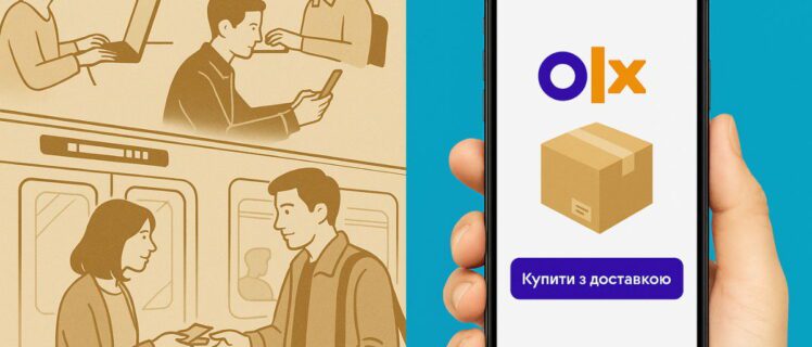 Зображення переходу від традиційного спілкування до OLX доставки