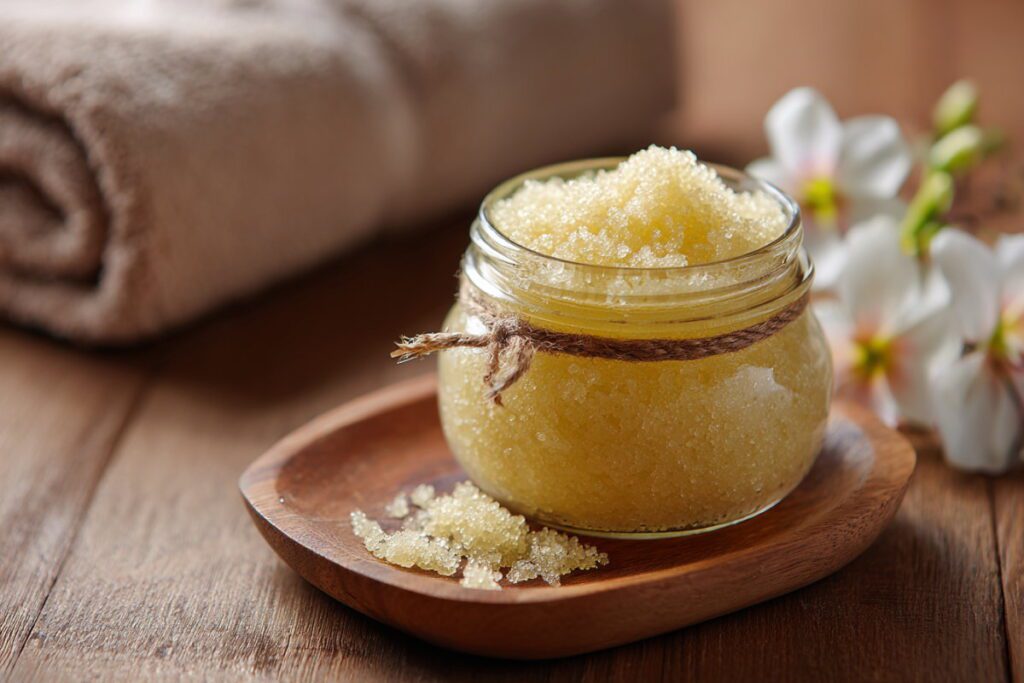 Скраб для тіла у баночці скляній