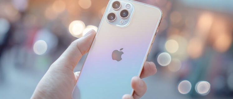 iPhone в руках людини