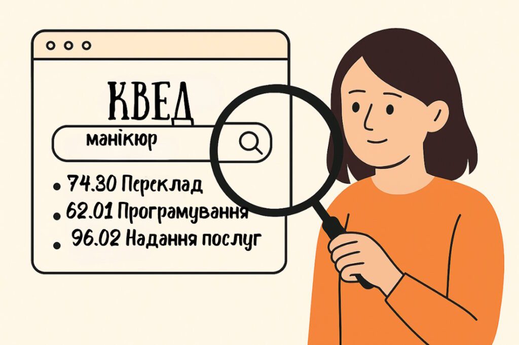 Пошук КВЕД у класифікаторі: приклад пошуку за словом манікюр