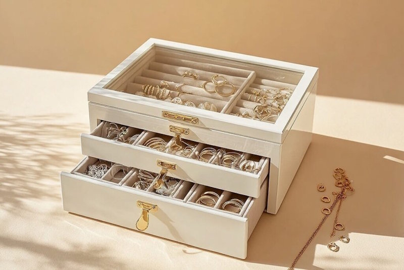 Шкатулка з золотими сережками