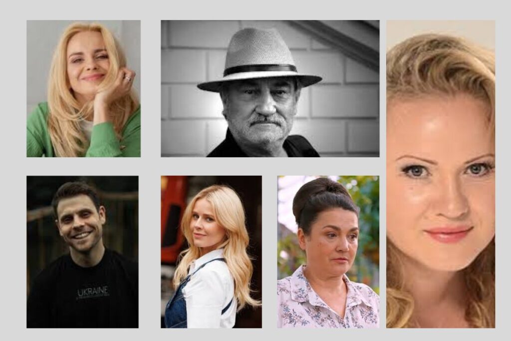 Колаж з акторами та акторками сучасного українського кіно