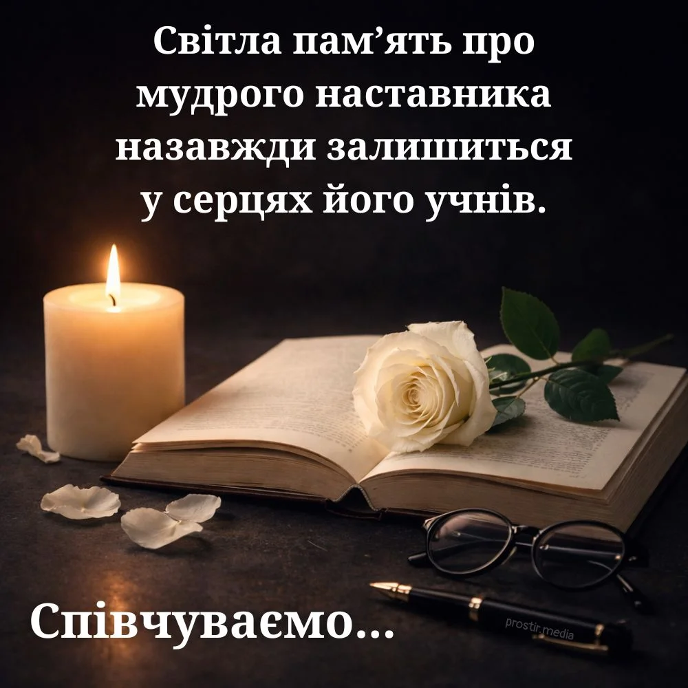 Троянда на книзі біля поминальної свічки