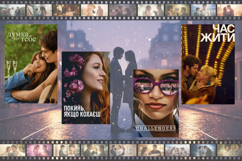 Колаж романтичних фільмів і мелодрам про кохання