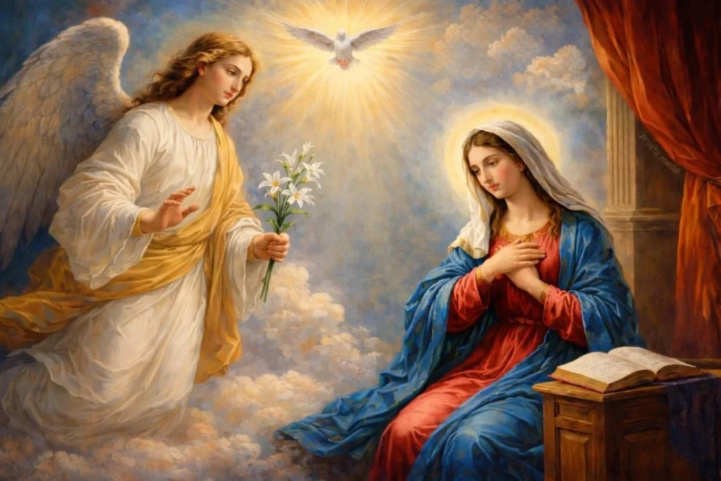 Архангел Гавриїл сповіщає Діву Марію про добру звістку
