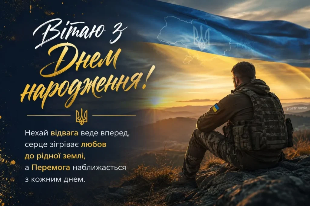 Солдат України милується заходом сонця