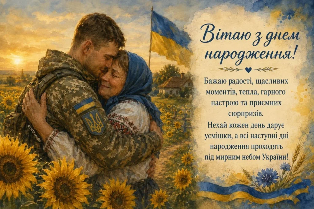 Мама зустрічає захисника, який повернувся додому