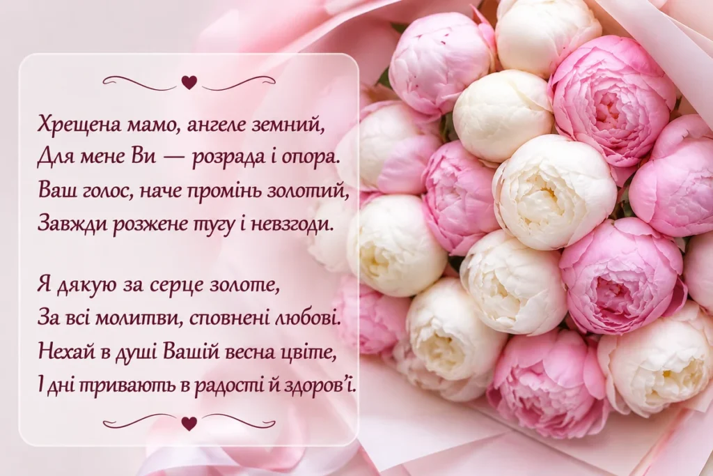 Ніжні піони для хрещеної