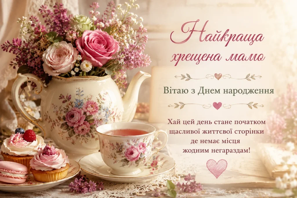 Солодке привітання для хрещеної