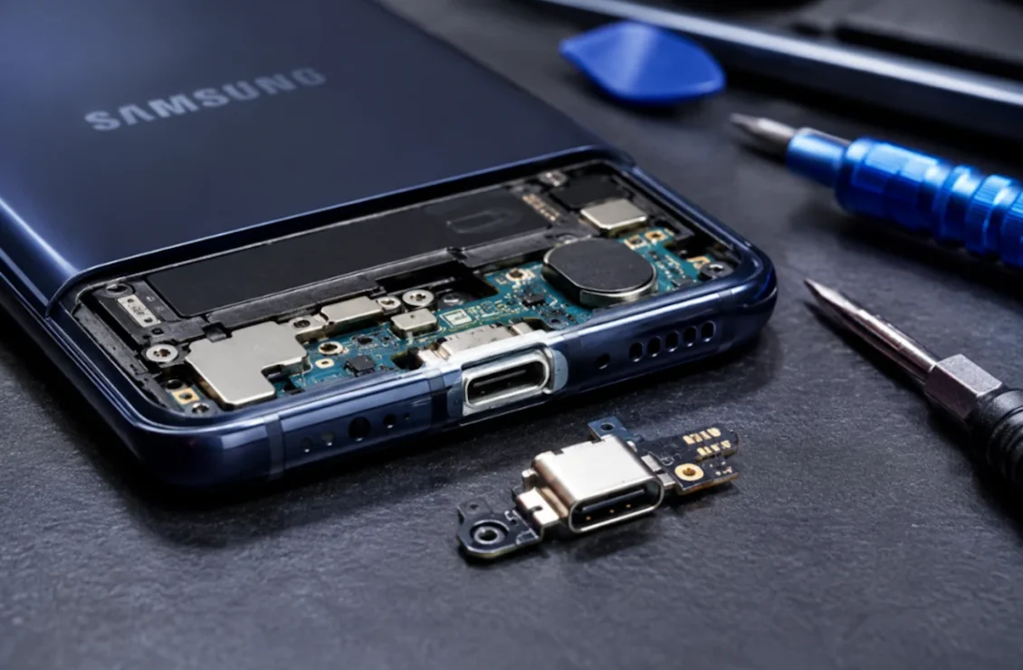 Розібраний смартфон Samsung із платою