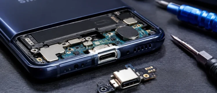 Розібраний смартфон Samsung із платою