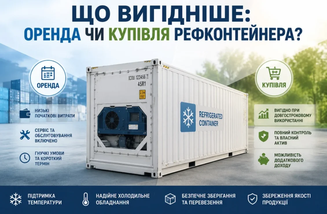 Орендувати чи купувати рефроконтейнер – непросте рішення, що залежить від різних факторів